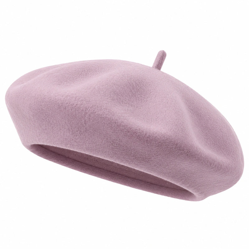 Béret taille unique textile rose lilas style classique