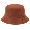 Chapeau bob taille unique en tissu côtelé marron style décontracté