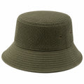 Chapeau bob taille unique textile côtelé olive style décontracté