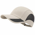 Casquette unisexe taille unique en tissu beige avec empiècements respirants ajustable