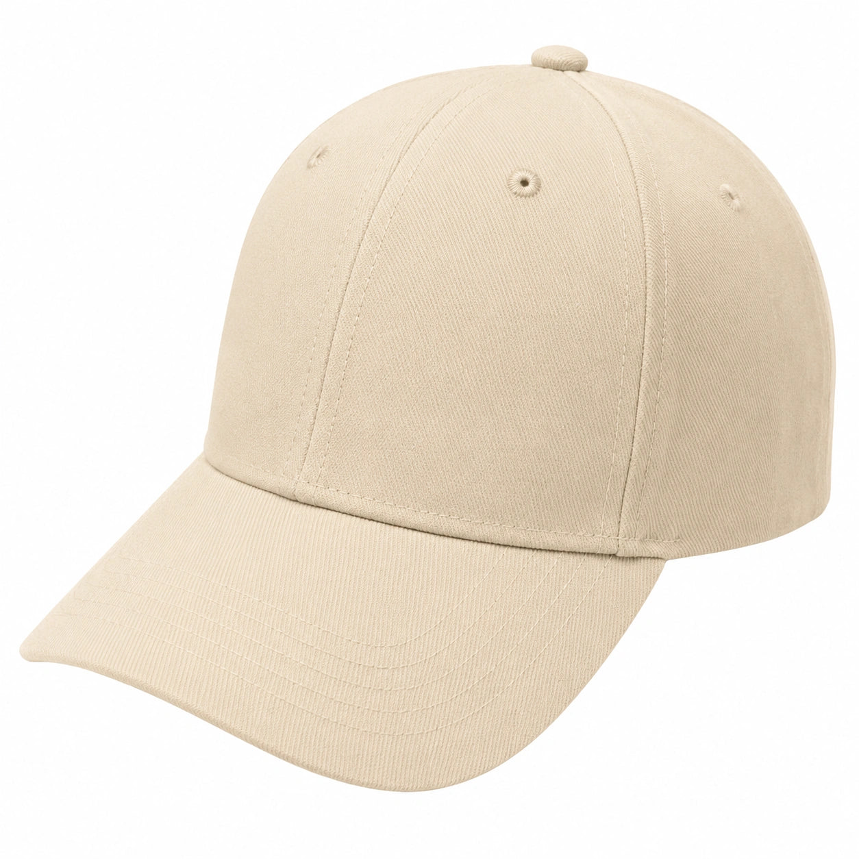 Casquette taille unique en tissu beige style baseball décontracté