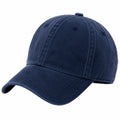 Casquette baseball taille unique en tissu sergé bleu marine à visière courbée