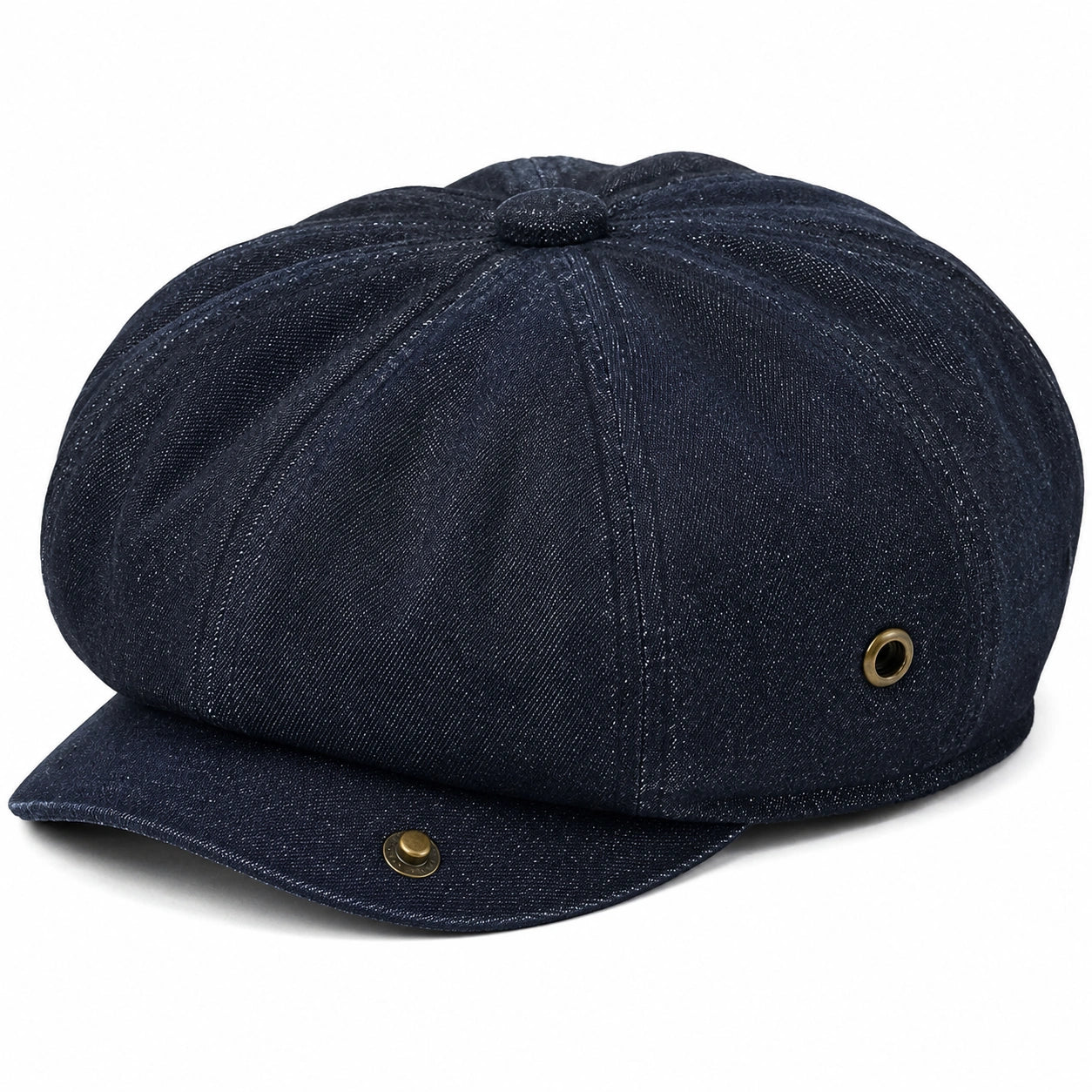 Casquette gavroche taille unique en denim bleu marine à visière style urbain