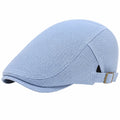 Casquette plate taille unique textile bleu clair ajustable style classique