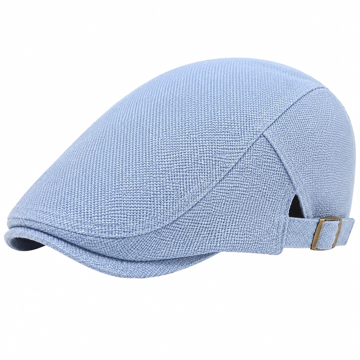 Casquette plate taille unique textile bleu clair ajustable style classique