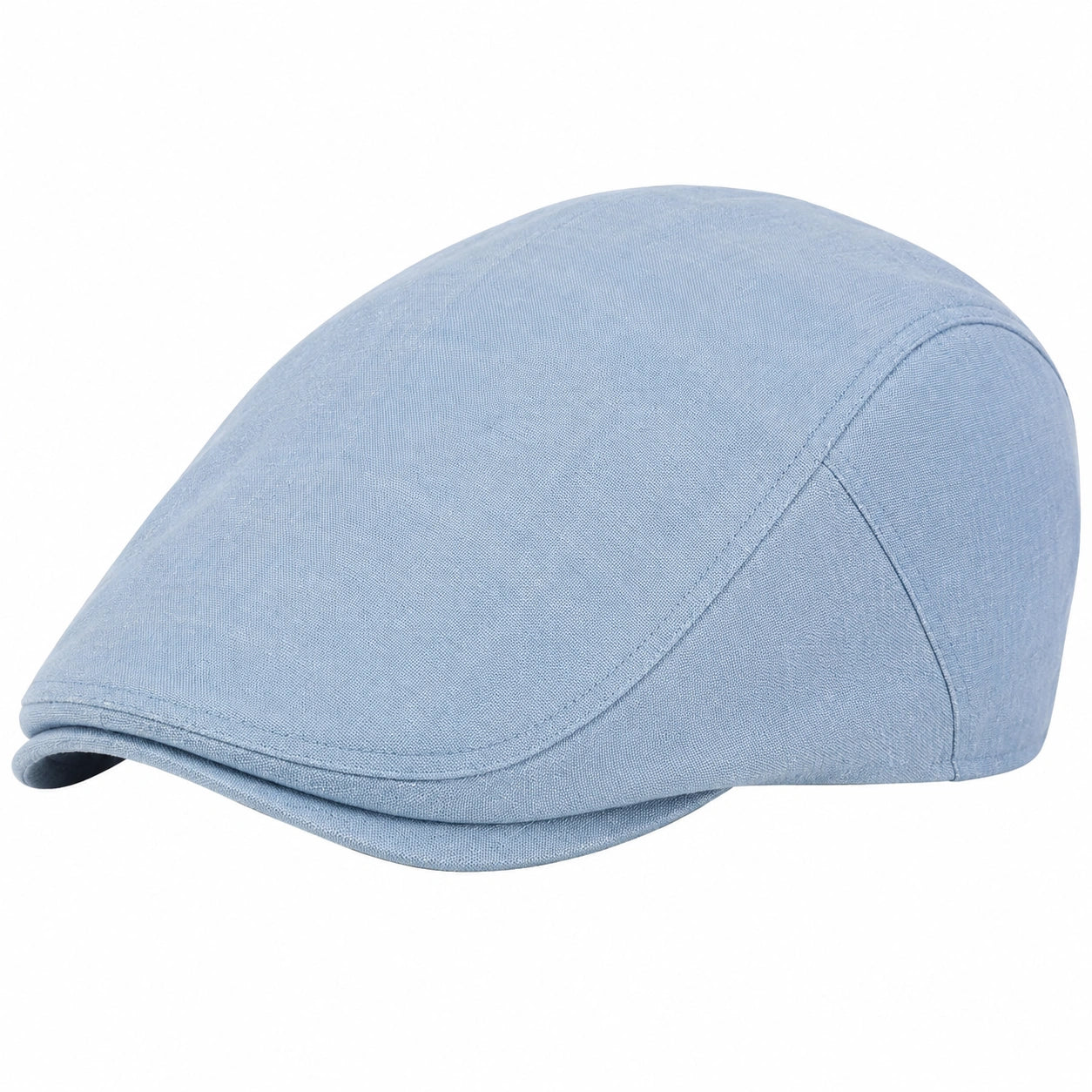 Casquette plate taille unique en tissu bleu clair style décontracté