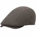 Casquette plate taille unique textile marron style classique