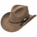 Chapeau cowboy taille unique marron aspect suédé style western