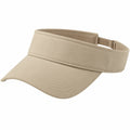 Visière taille unique en tissu beige réglable pour protection solaire